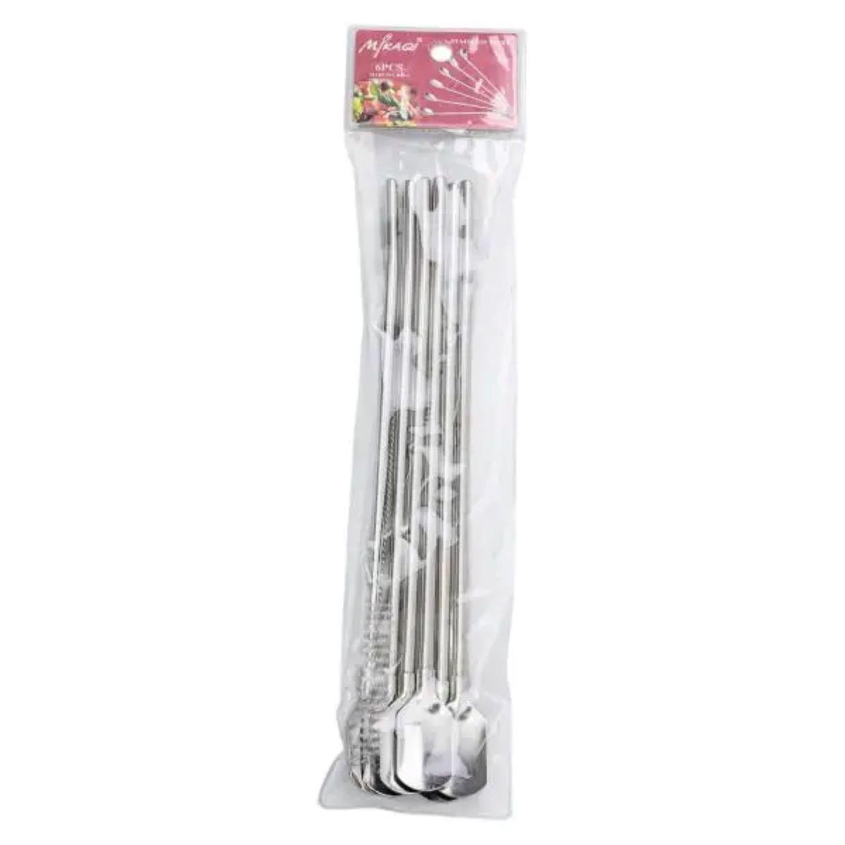 Набор многоразовых ложек-трубочек для напитков со щеткой для мытья из нержавеющей стали 6 шт. 22 см Серый (HP-20-19) - фото 5 Набор многоразовых ложек-трубочек для напитков со щеткой для мытья из нержавеющей стали 6 шт. 22 см Серый (HP-20-19) - фото 5