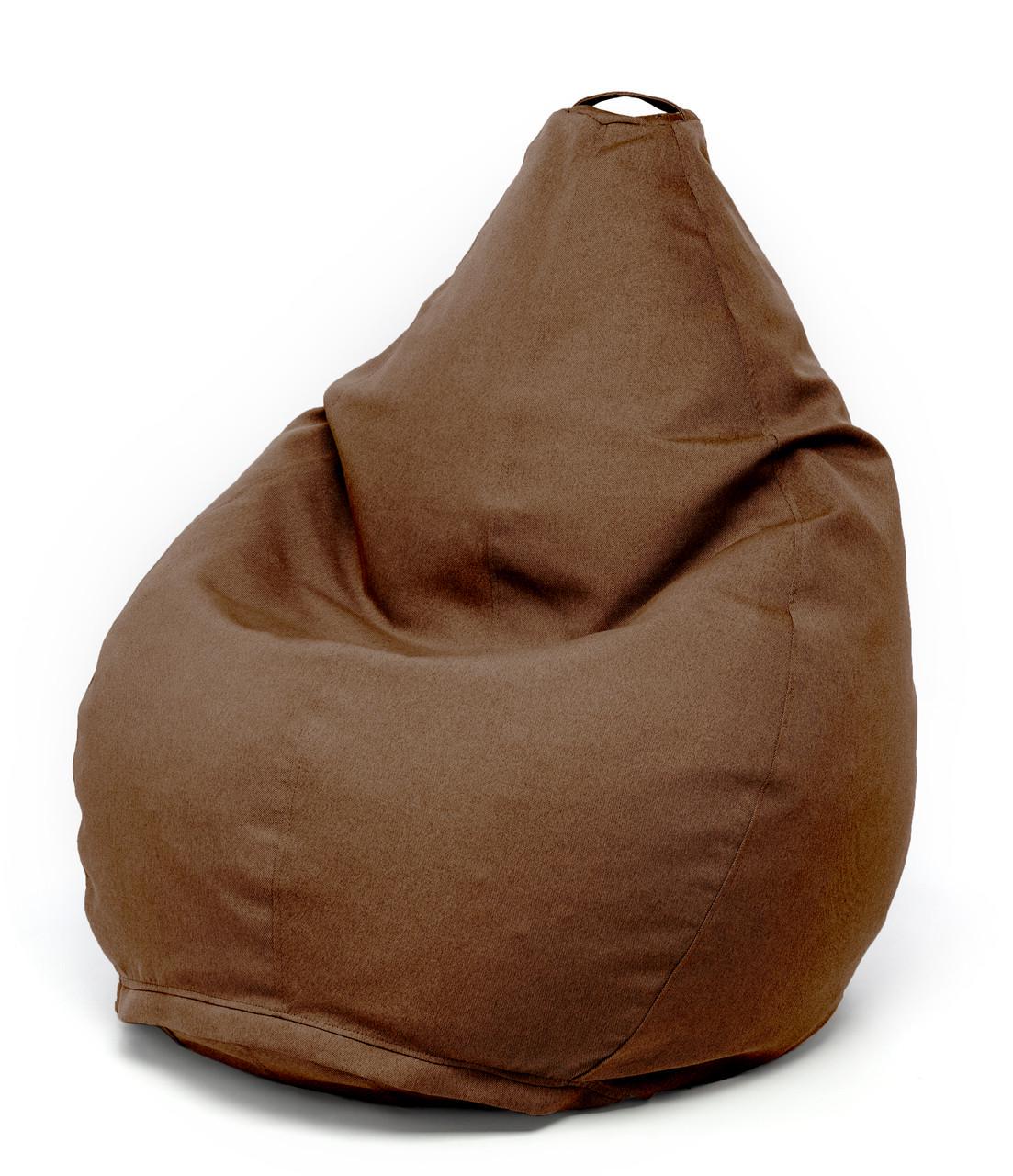 Кресло мешок MrBean Груша Рогожка L Gold Brown (rbbl06) - фото 1