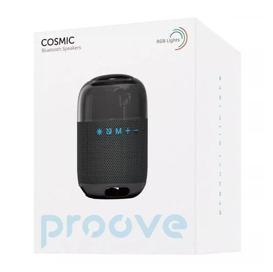 Портативна акустична колонка Proove Cosmic Bluetooth 5,3/RGB/8W/1500 мАг Чорний (600572) - фото 2