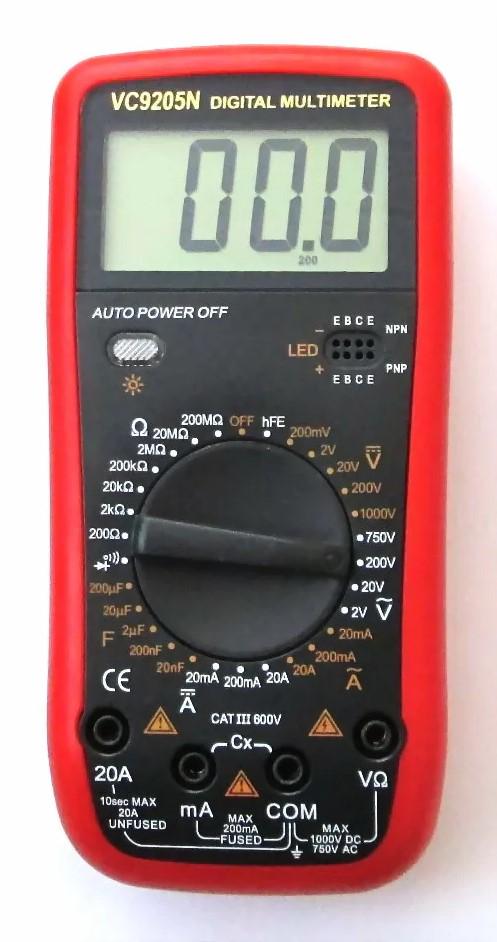 Цифровий професійний мультиметр VC9205N Чорний/Червоний (929417987)