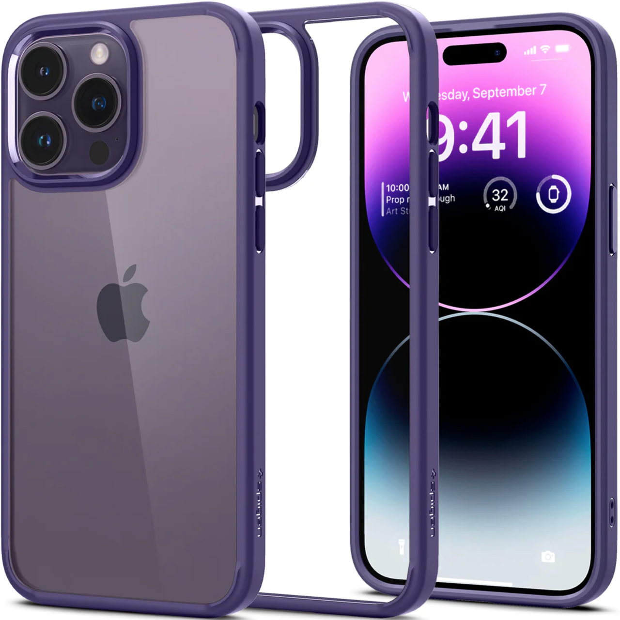 Чехол накладка Spigen Ultra Hybrid Case for iPhone 14 Pro, Deep Purple (ACS05577)