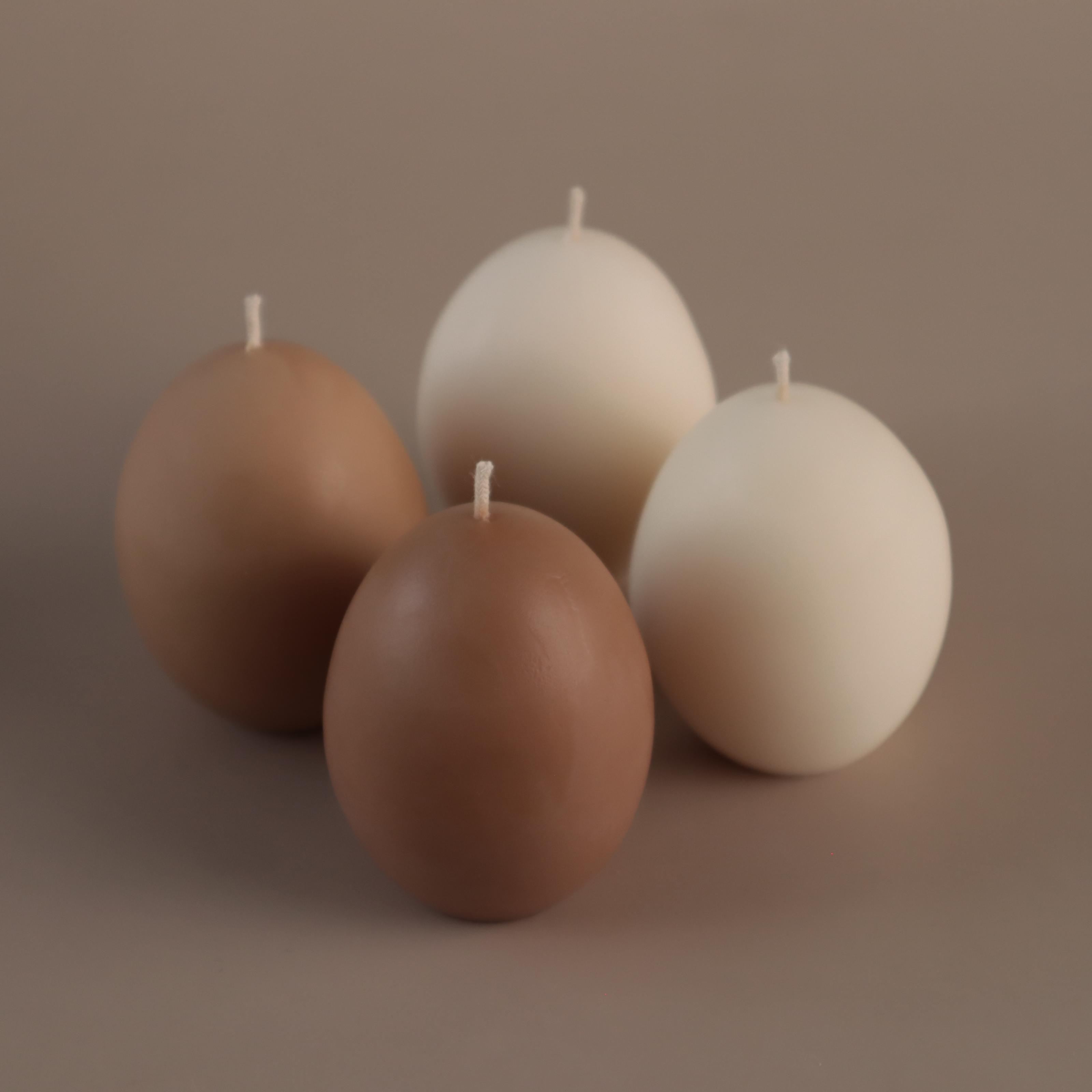 Подарунковий набір аромасвічок Wax Harmony Ваніль Яйця Класичні Біло-Коричневий (3000103)