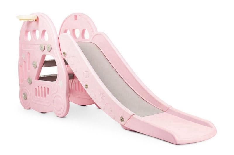 Горка детская Bambi L-HT30-8 с баскетбольным кольцом 105х25х69 см Розовый (L-HT30-8)