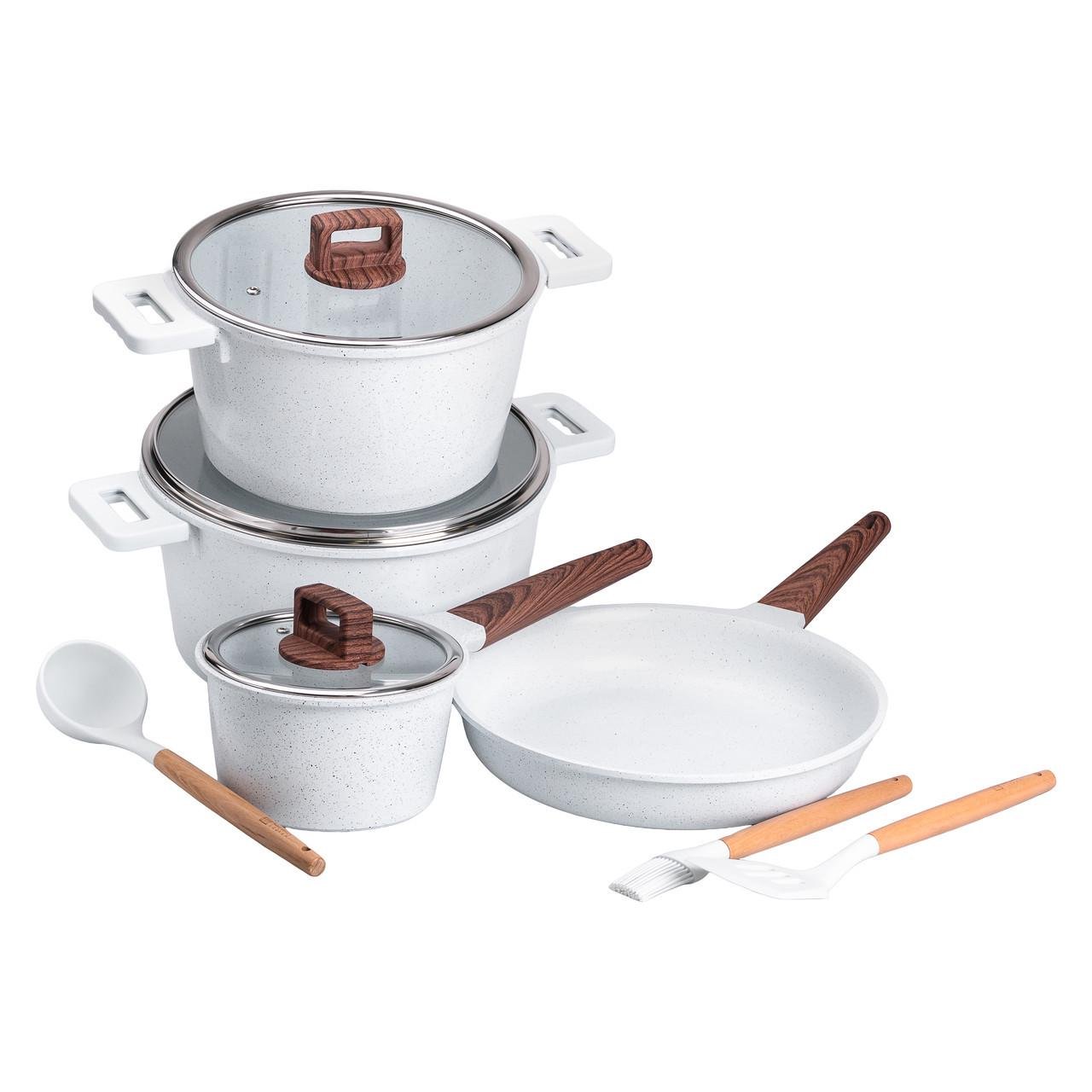 Набор посуды MGC с лопаткой/половником и щеткой Белый - фото 1 Набор посуды MGC с лопаткой/половником и щеткой Белый - фото 1