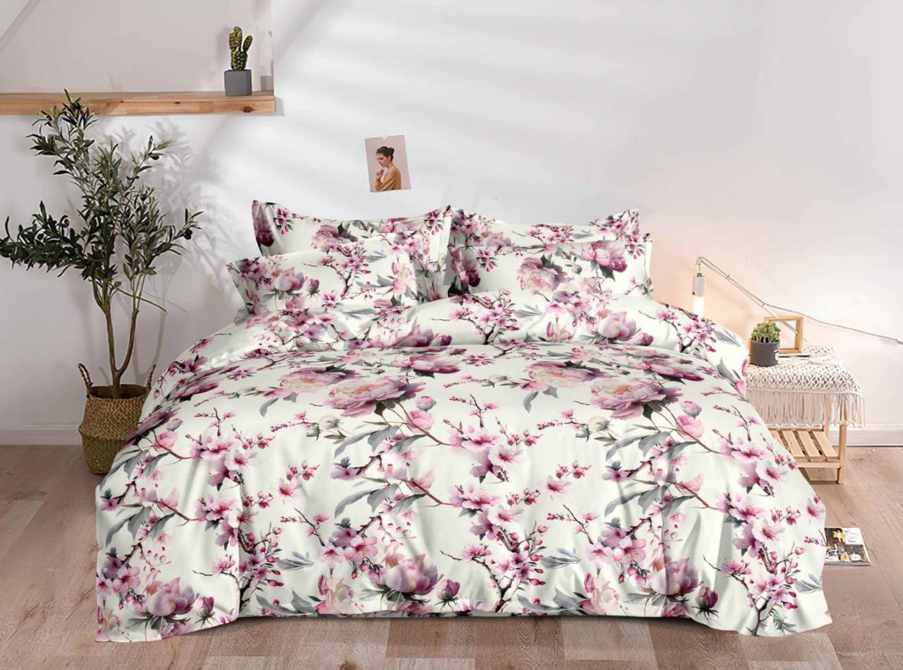 Пододеяло фланель Розовые цветы 180х220 см 100% хлопок