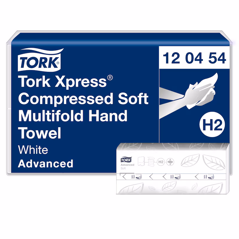 Полотенца бумажные для рук Tork Xpress Advanced спрессованные мягкие со сложением типа H2 Multifold Z (120454)