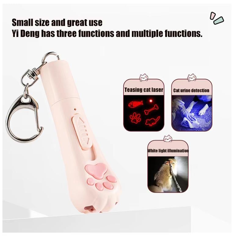 Ігровий ліхтар-лазер для тварин ZK-2381L LED+UV 4 картинки USB Білий (29703519) - фото 3