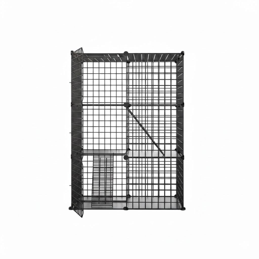 Клітка для котів та дрібних тварин YITAHOME Cat Cage Indoor 3-рівнева 72×72×104 см (31466144)