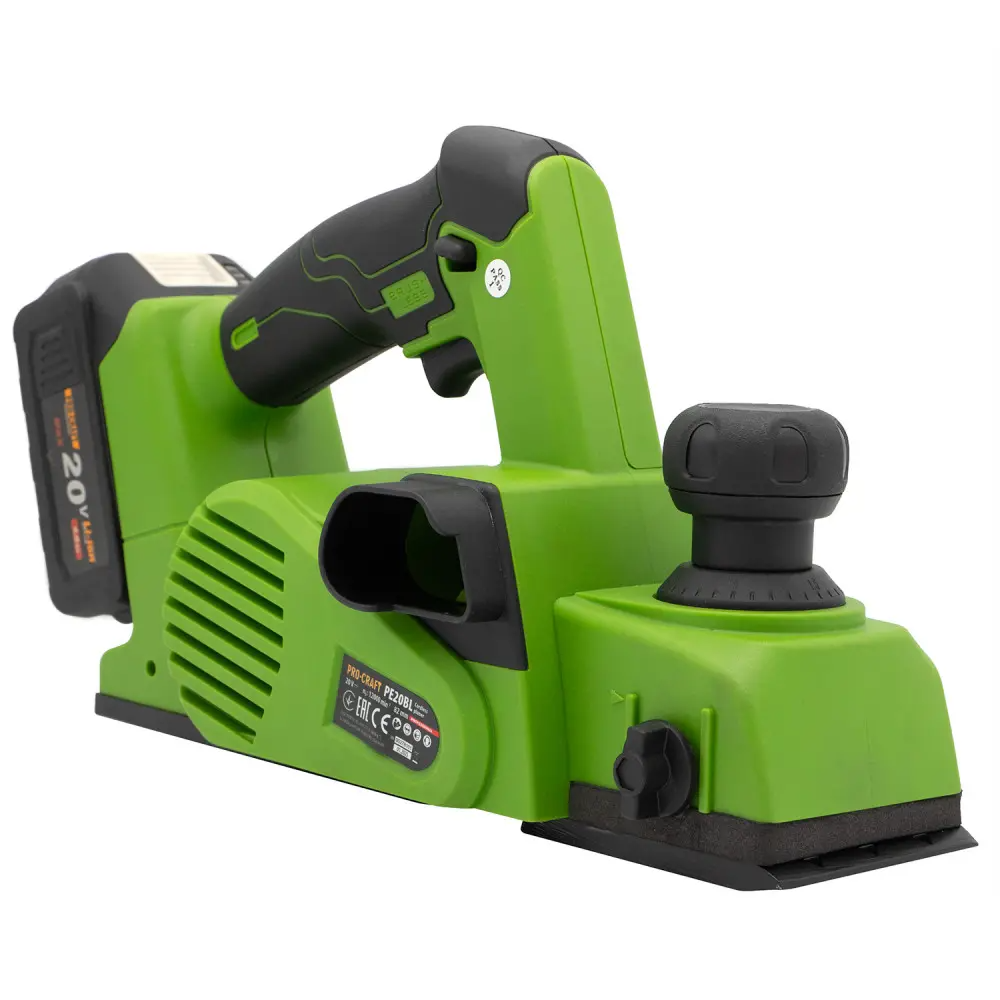 Рубанок аккумуляторный безщеточный ProCraft PE20BL без аккумулятора и без зарядного устройства с кейсом - фото 3 Рубанок аккумуляторный безщеточный ProCraft PE20BL без аккумулятора и без зарядного устройства с кейсом - фото 3