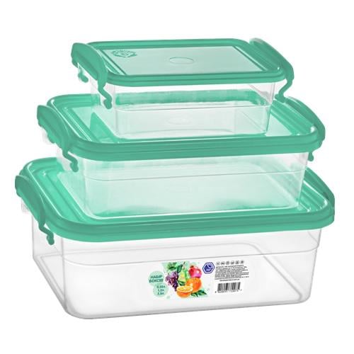 Набор пищевых контейнеров Stenson NP-58M 0,55/1,2/2,5 л с ручками (3c77ea93)