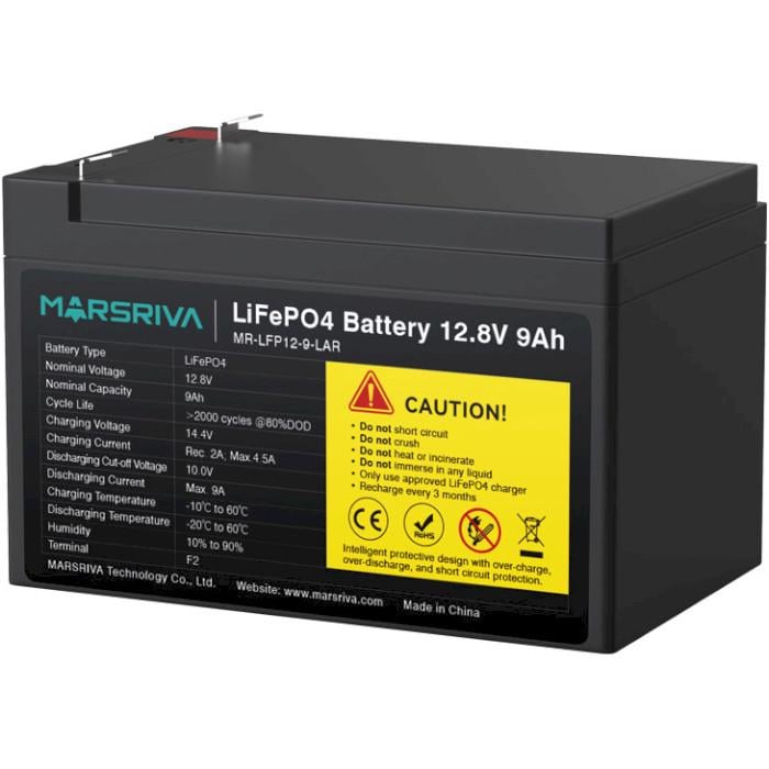 Аккумуляторная батарея Marsriva LiFePO4 12,8 В 9 Ач (MR-LFP12-9-LAR)