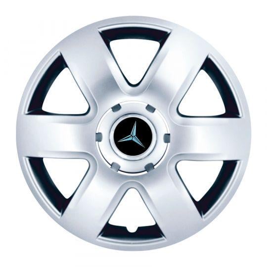 Автомобильные колпаки SKS 337 R15 с логотипом Mercedes 4 шт. Серебристый