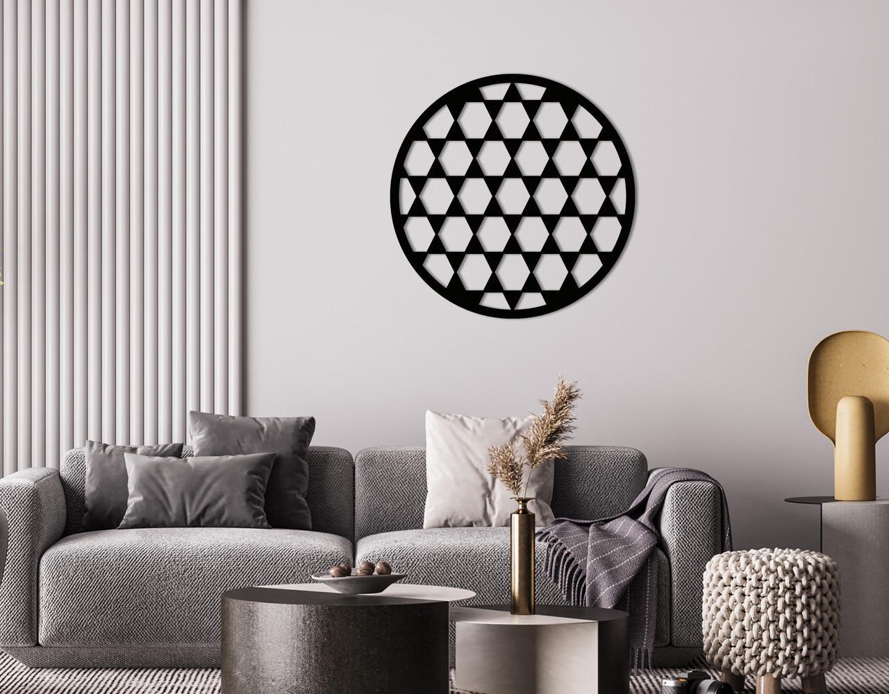 Декоративное панно на стену Upwood Decor Circle-056 10 70х70 см Black (1582448256)
