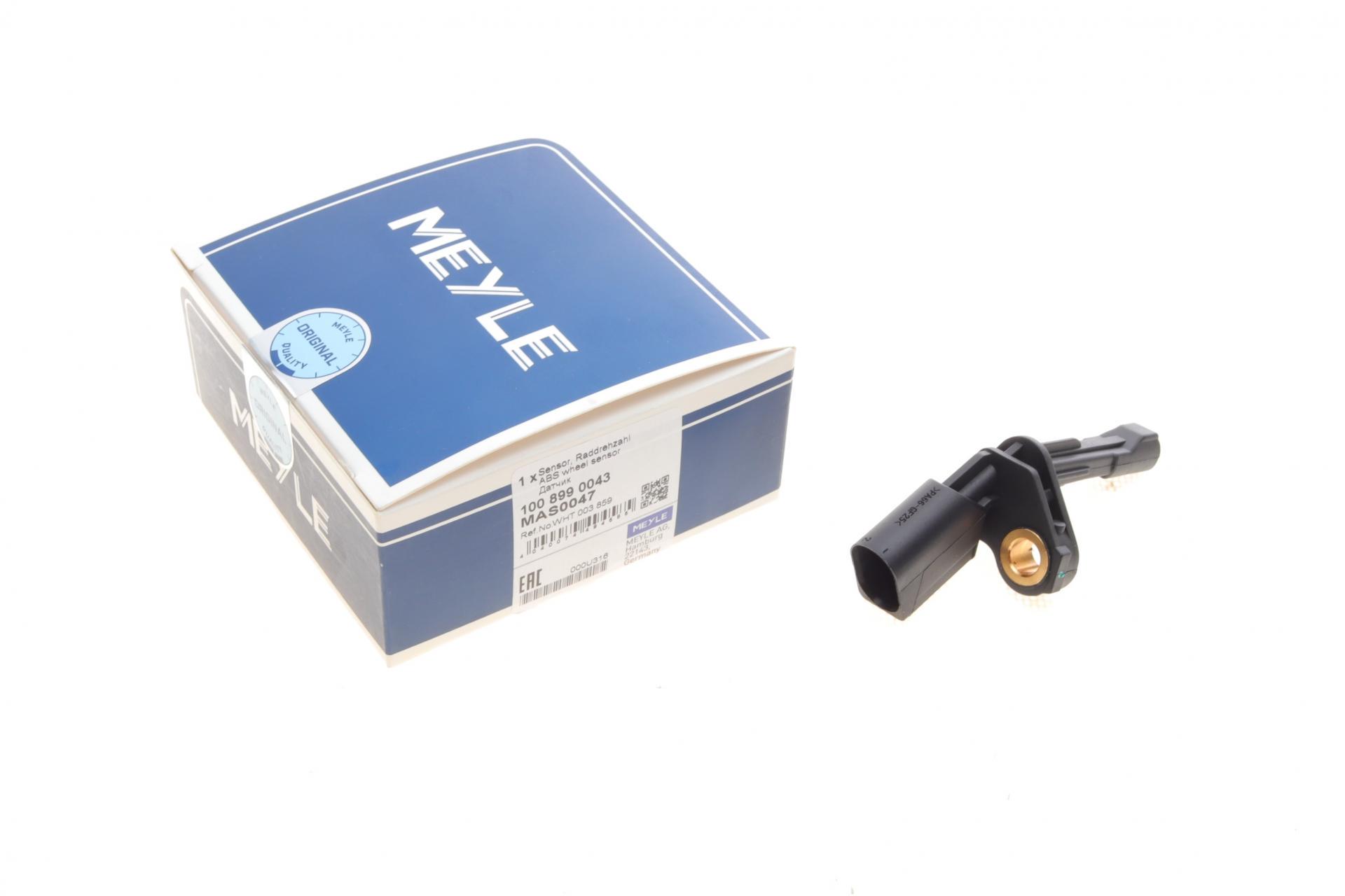 Датчик ABS задний Meyle для Audi A3/Q3/TT/Skoda Octavia/SuperB/VW Golf/Jetta/Passat/Touran 1,2-3,6 03- L (100 899 0043)