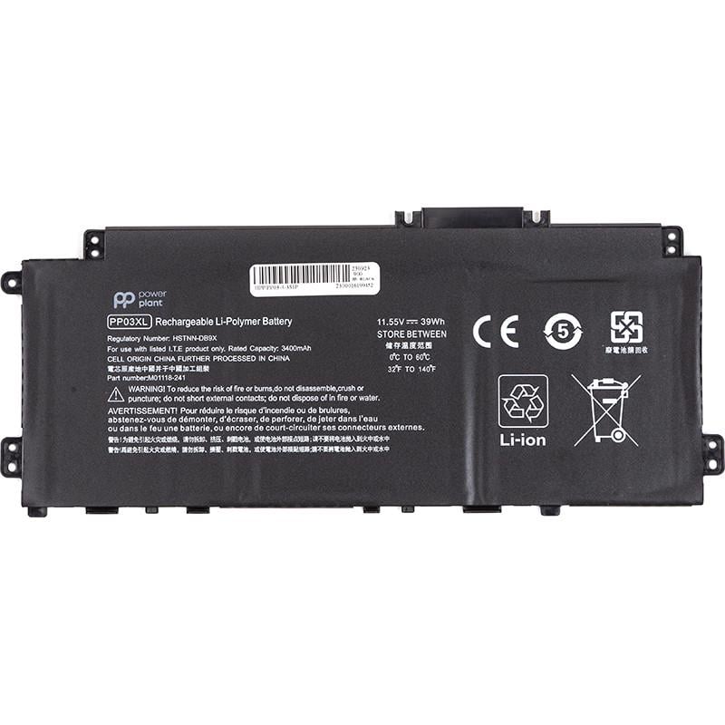 Акумулятор Power для ноутбуків HP Pavilion x360 14-DV Series 11,55V 3400 mAh (PP03XL)