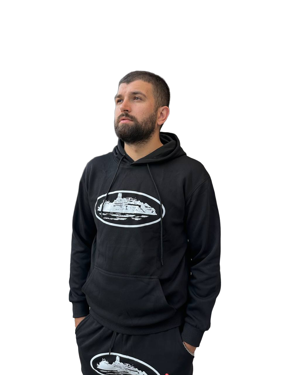 Кофта мужская Cortez S/M/L/XL Черный/Белый