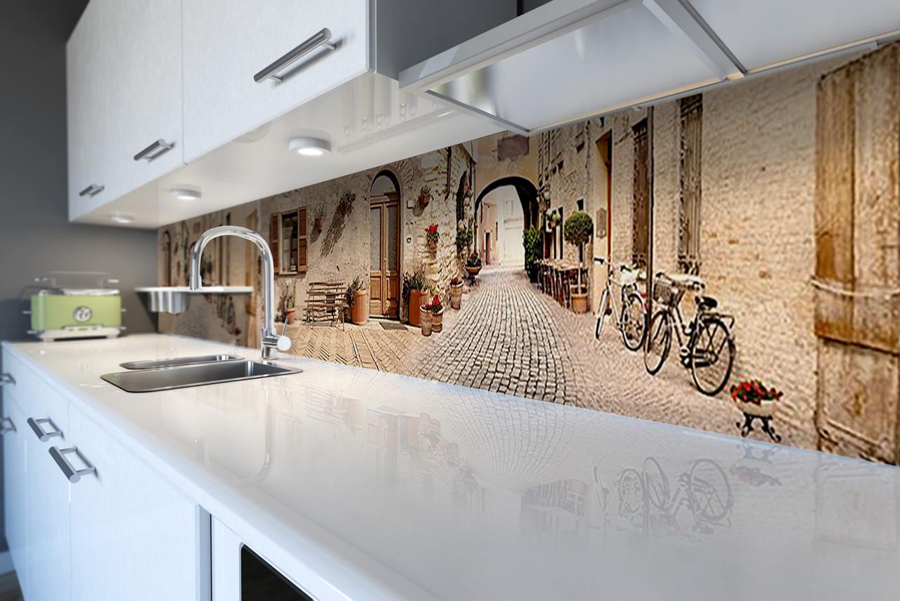 Кухонный фартук Прованс 03 из самоклеющейся виниловой пленки 65х250 см Бежевый