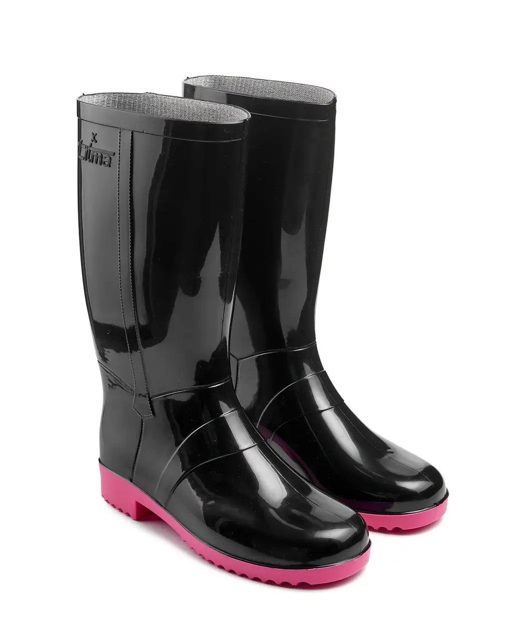 Сапоги резиновые ПВХ женские со съемным утеплителем высокие Litma р. 38-39 Черный/Розовый (4213009УТ) - фото 3 Сапоги резиновые ПВХ женские со съемным утеплителем высокие Litma р. 38-39 Черный/Розовый (4213009УТ) - фото 3