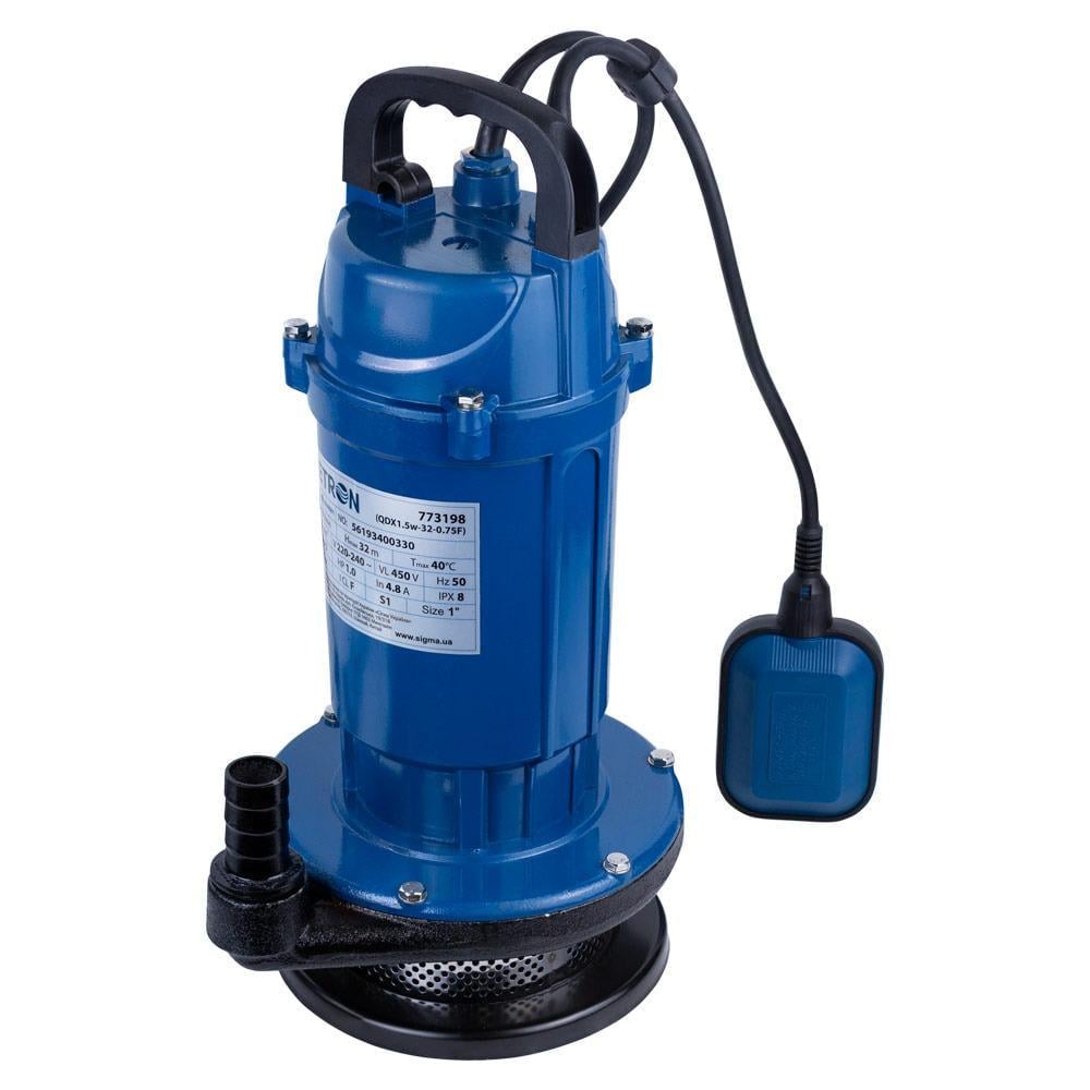 Насос дренажный Wetron QDX1.5w-32-0.75F 0,75 кВт Hmax 32 м Qmax 80 л/мин (773198)