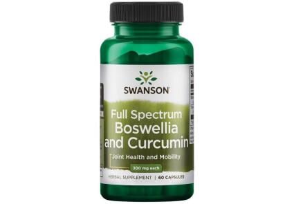 Босвеллия и куркумин Swanson Full Spectrum Boswellia and Curcumin 60 Caps