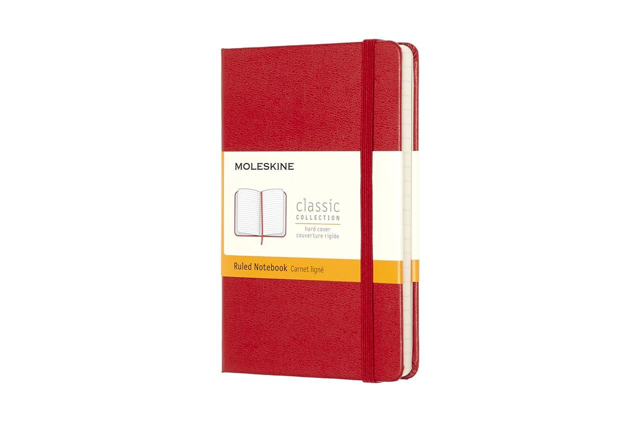 Блокнот Moleskine Classic карманный 9х14 см 192 страницы в линейку красный (9788862930000)