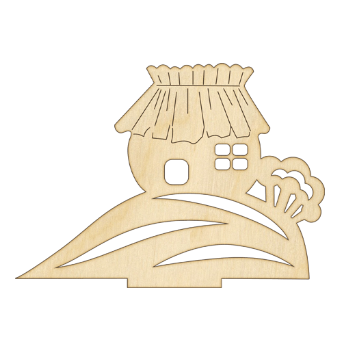 Заготовка з фанери №14 Хатка-2 (5381)