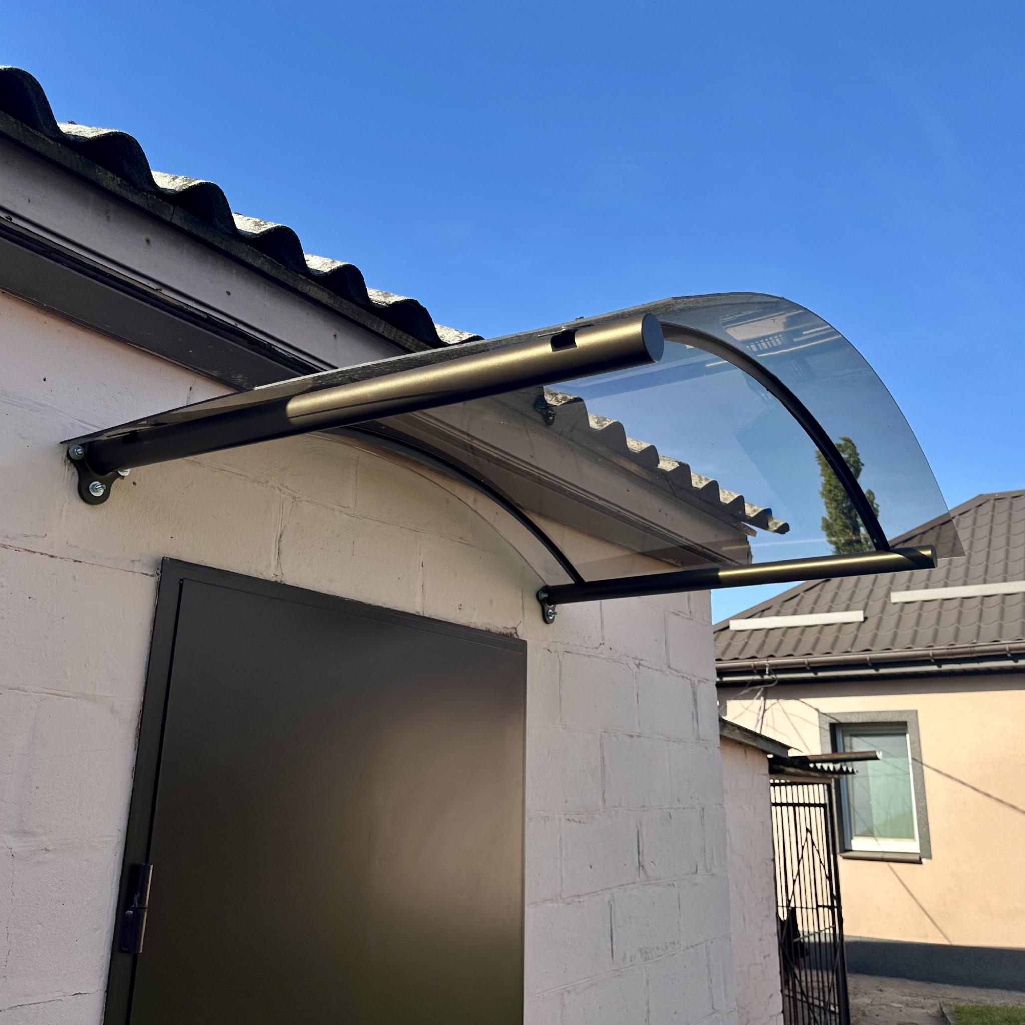 Навес поликарбонат 3 мм 142х100 см Анодик-браун (29926203)