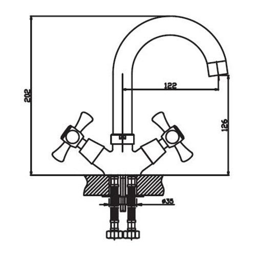 Змішувач для умивальника Haiba SMES 274 HB0376 - фото 2