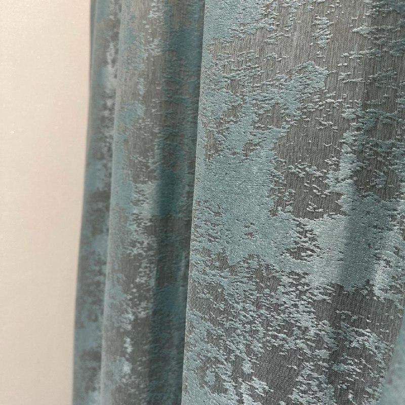 Штори жакардові з мармуровим візерунком середнє затемнення 1,5x2,7 м 2 шт. Бірюзовий (К1039-4) - фото 9 Штори жакардові з мармуровим візерунком середнє затемнення 1,5x2,7 м 2 шт. Бірюзовий (К1039-4) - фото 9