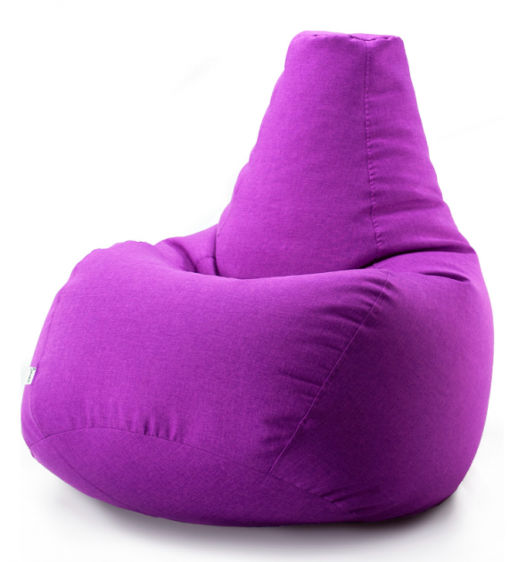 Безкаркасне крісло-мішок груша Sunroz Bean Bag Chair мікро-рогожка 85х105 см Фіолетовий