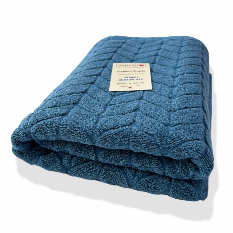 Полотенце банное Lovely Svi Milano хлопок жаккард 70х140 см Синий (691124)