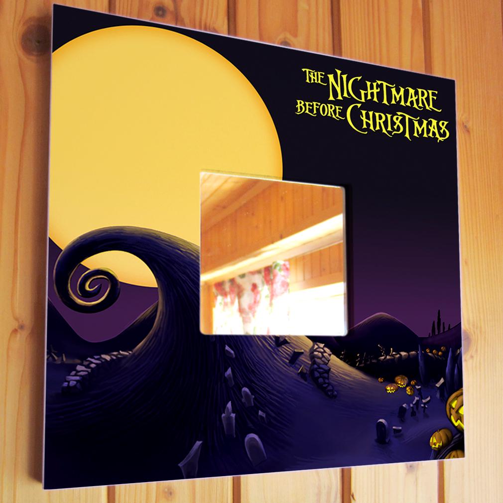 Зеркало декоративное "Ужас перед Рождеством" 260х260 мм (M03490)