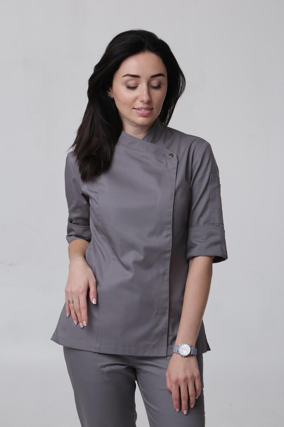 Китель кухаря Profforma Асиметрія M Grey - фото 2 Китель кухаря Profforma Асиметрія M Grey - фото 2