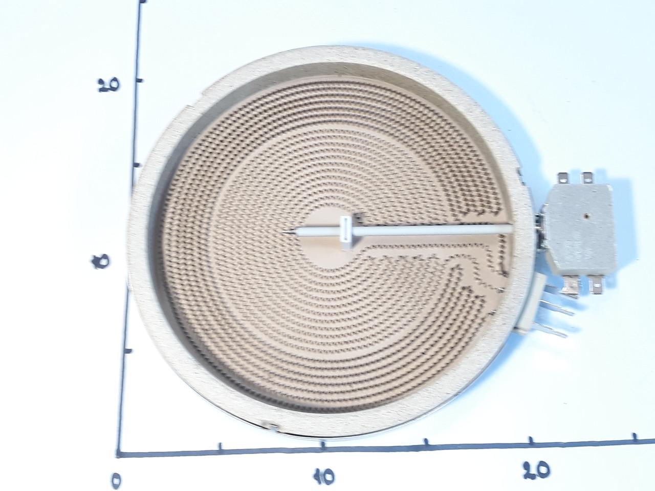 Електроконфорка для склокерамічних поверхонь Ø200 мм 1700W 0,7+1 кВт 5 контактна (0910) - фото 2