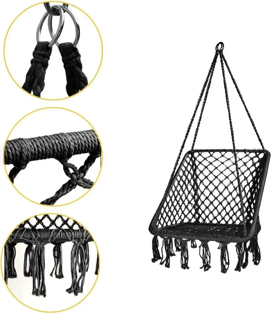 Кресло-качели садовые WCG с подушкой Графитовый (QNSW03GR) - фото 3