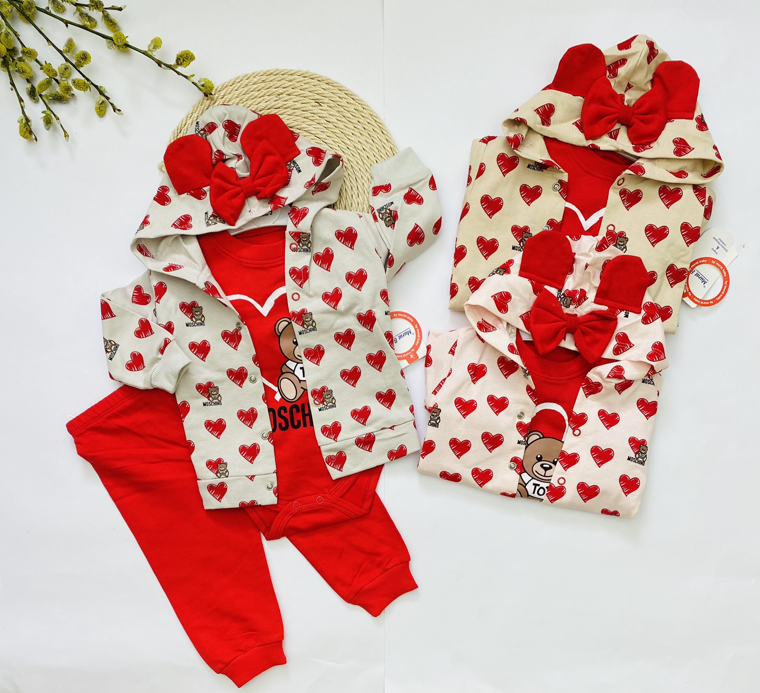 Костюм для дівчаток Murat baby Червоний/Сірий