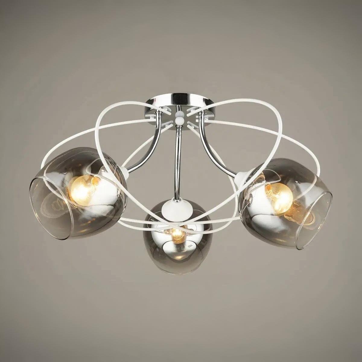 Люстра Sirius с металлическим каркасом под три лампы Е27 Хром (A3515/3)