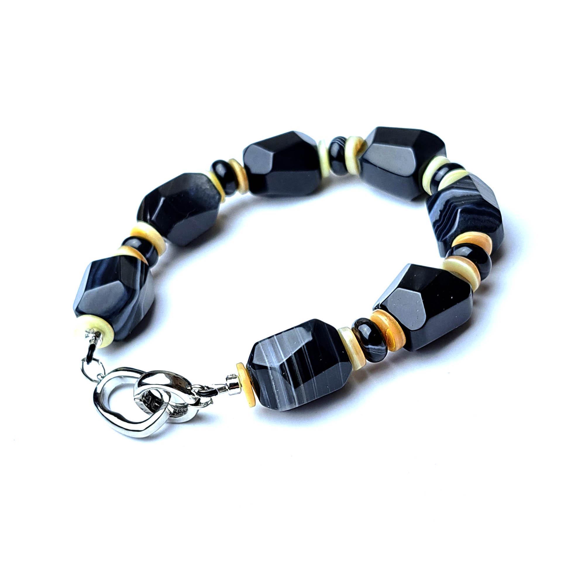 Браслет DARSANA Тереса из натурального камня агат/перламутр (DRSU501200)