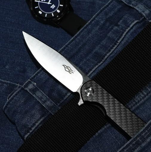 Нож складной Flipper Firebird карманный туристический 202 мм Black (FH41-CF) - фото 6