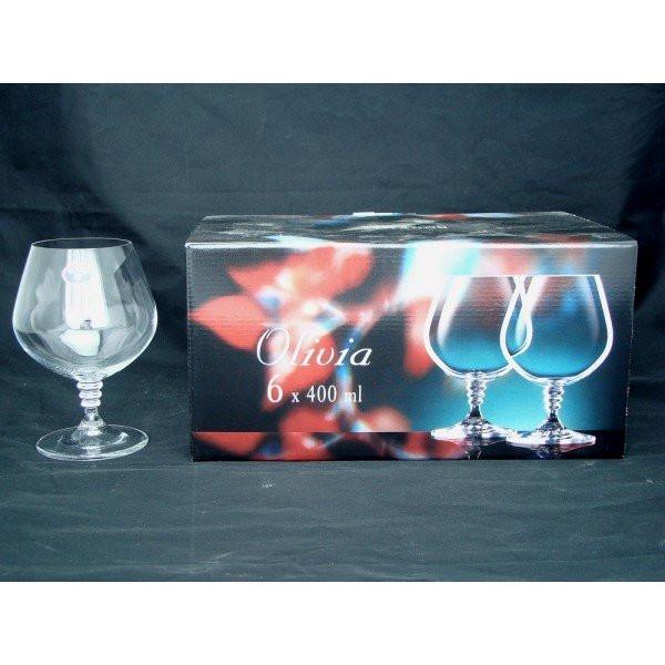 Набір келихів для коньяку Bohemia Olivia 400 мл 6 шт. (40346/400) - фото 3
