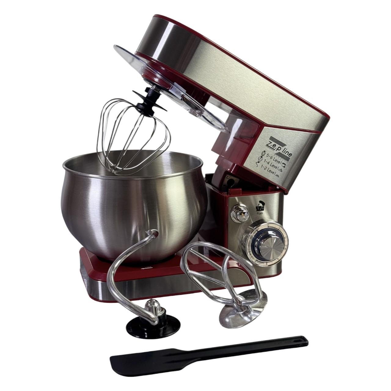 Тістоміс стаціонарний Zepline ZP-105 з комплектом насадок та захисною кришкою 3500 Вт 6 л (є193) - фото 3 Тістоміс стаціонарний Zepline ZP-105 з комплектом насадок та захисною кришкою 3500 Вт 6 л (є193) - фото 3