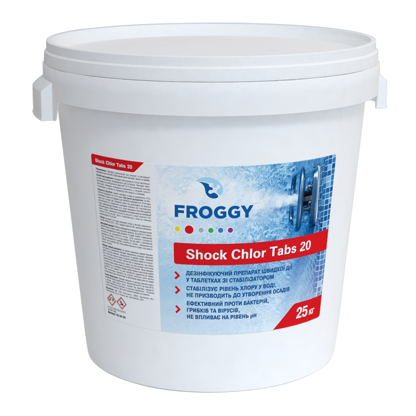 Хлор-шок Froggy Shock Chlor Tabs 20 таблетки 20 г 25 кг