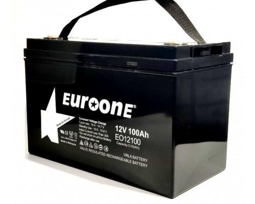 Акумулятор гелевий Euroone AGM для ІБП та інверторів 100 Ah 12V