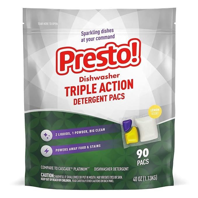Капсули для посудомийної машини Presto Triple Action з ароматом лимону 90 шт.