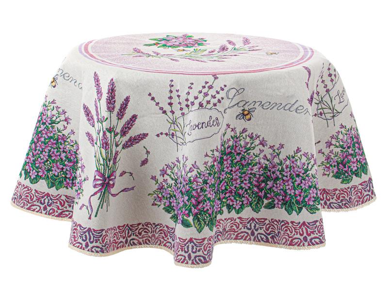 Скатерть гобелен Violet 140x140 см круглая (732-042)