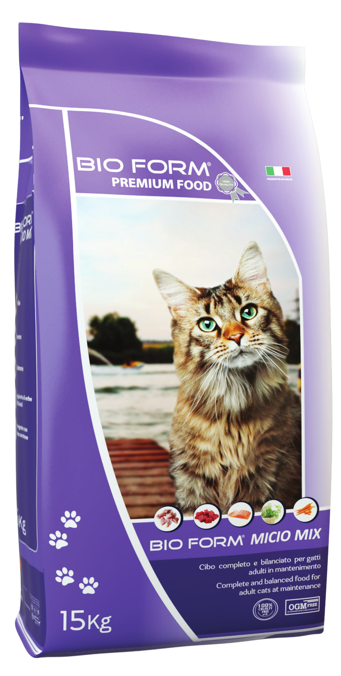 Корм сухой для кошек Bio Form Premium Food Micio Mix 15 кг (00-01011091)