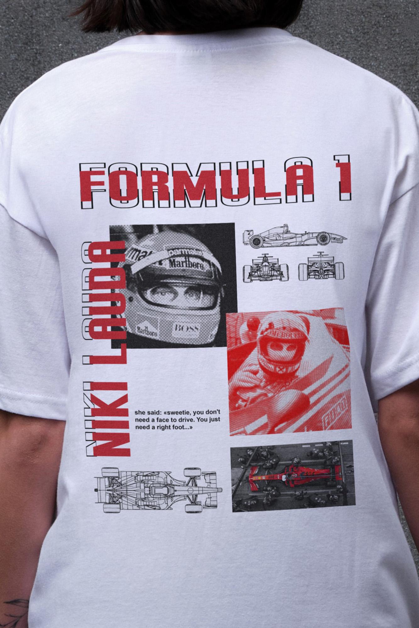 Футболка женская Without с принтом Lauda оверсайз S/M White (S8049643) - фото 2 Футболка женская Without с принтом Lauda оверсайз S/M White (S8049643) - фото 2