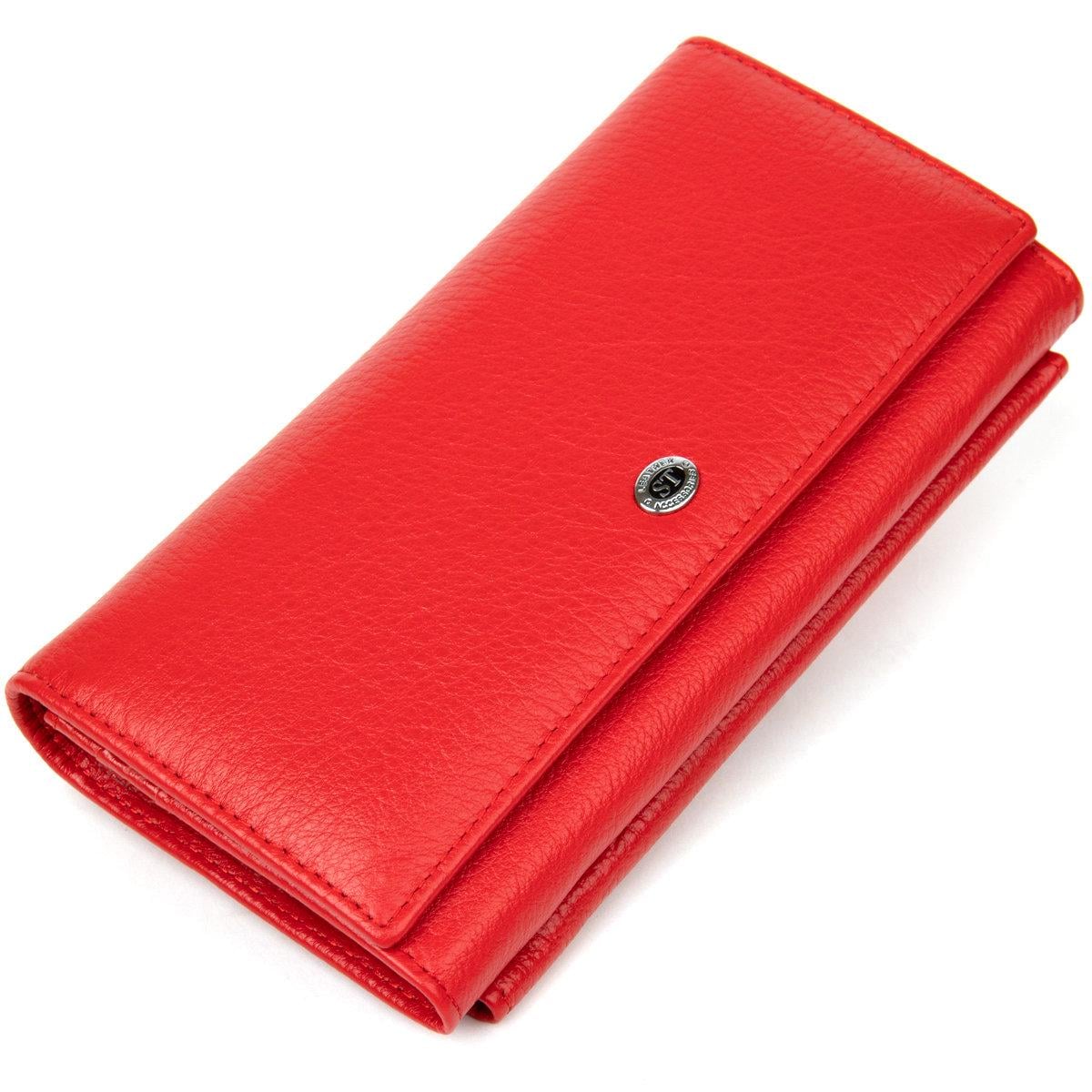 Кошелек женский ST Leather 19376 классический из натуральной кожи Красный (168-136-19376)