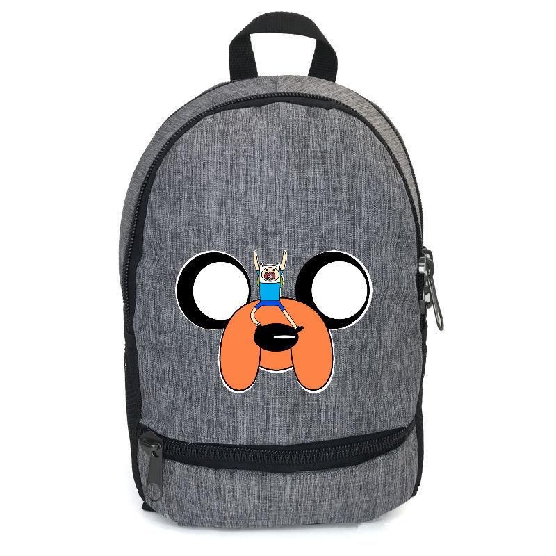 Школьный рюкзак подростковый Cappuccino Toys с принтом Adventure time-0010 12,5 л Серый (1404954843)
