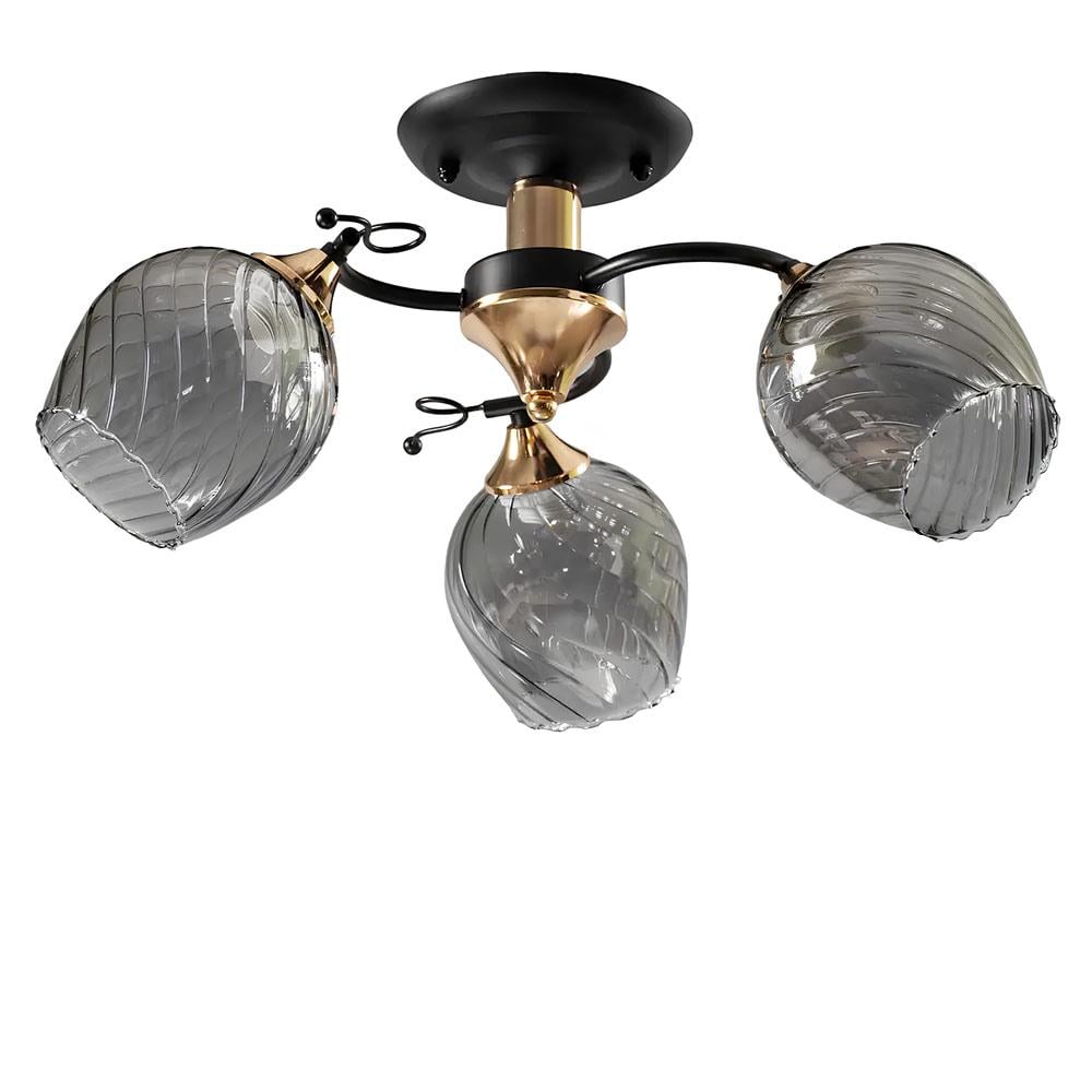 Люстра потолочная Light House SC-19364/3 BK+FG 450х230 мм Черный/Золотой/Серый